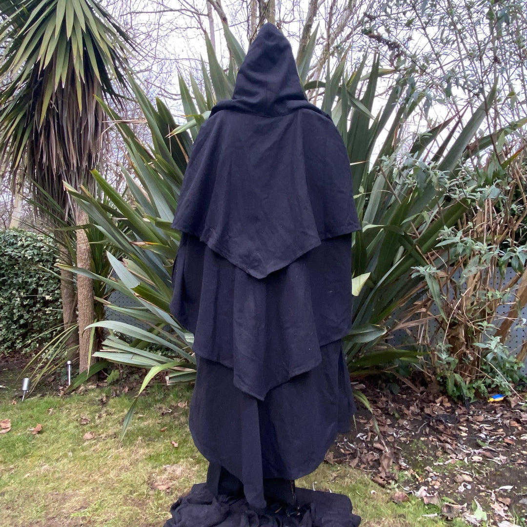 Blood Mage LARP Outfit - 4 Piece Set; Three Layer Cloak, Shirt, Trousers, Belt - Chows Emporium Ltd