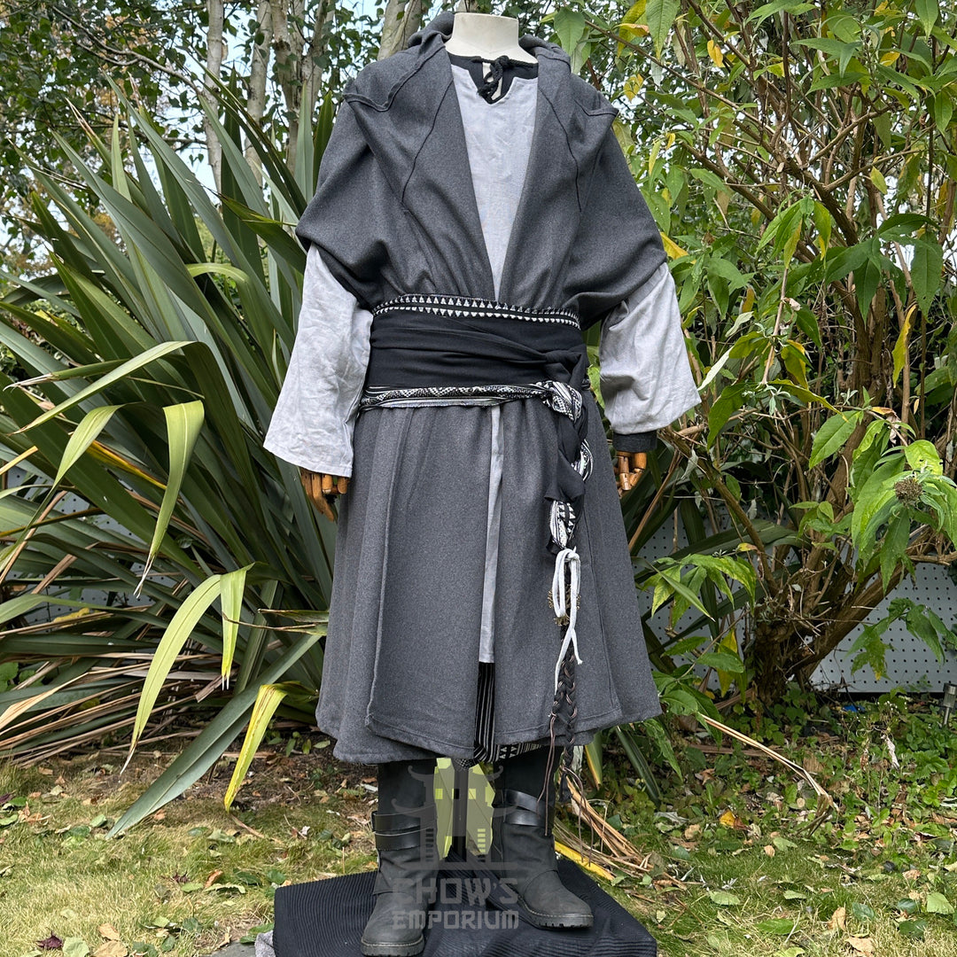 Medieval Lord LARP Outfit - 4 pieces, Cloak, Tunic, Trousers, Sash