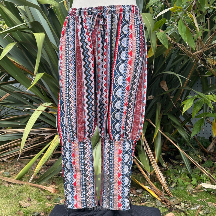 medieval trousers in nordic zigzag cotton