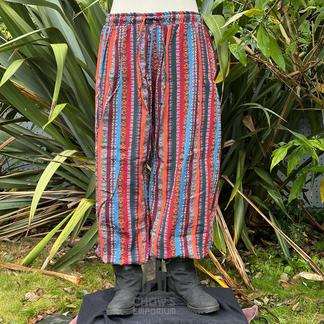 multi cotton medieval straight-leg trousers for LARP