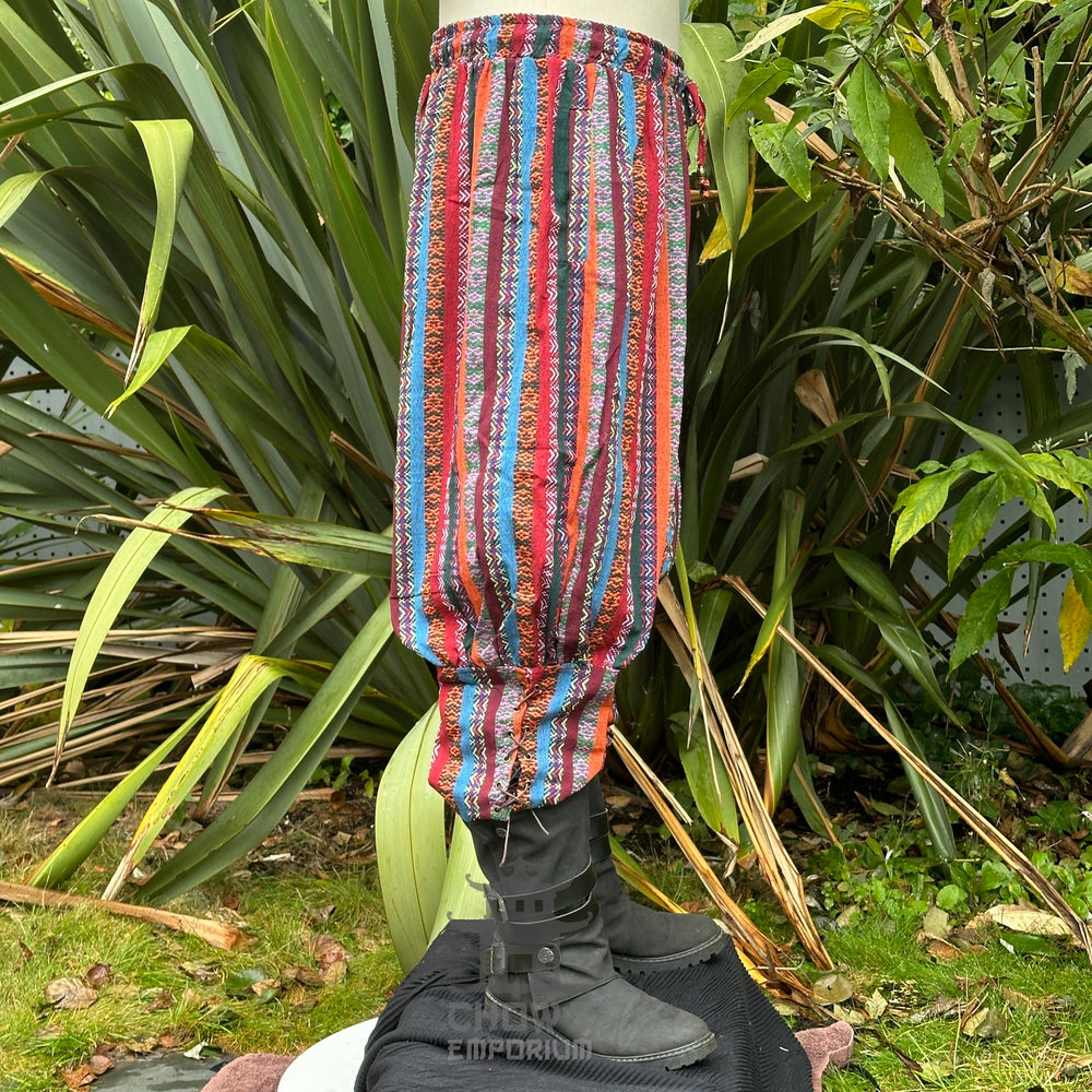 braided fantasy trousers in multicolor cotton