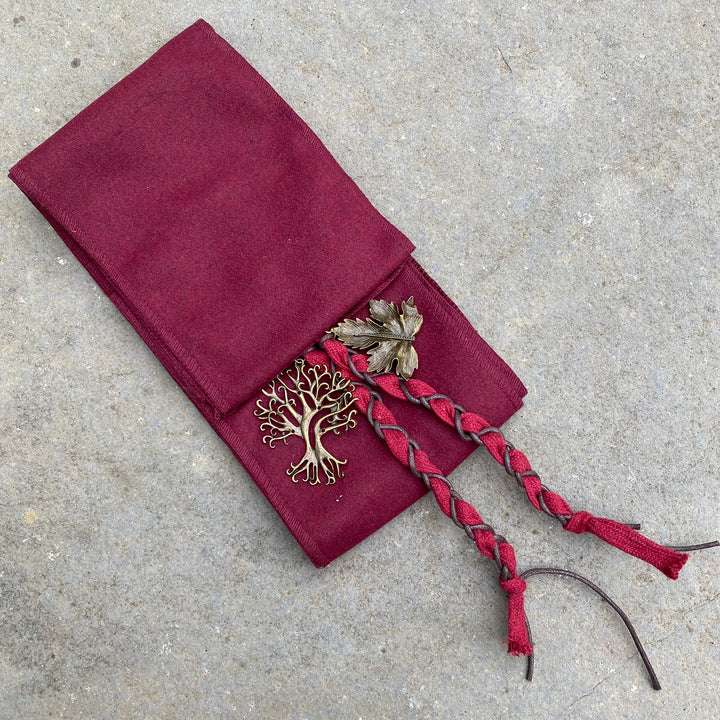 LARP Basic Outfit - 3 Pieces: Blue & Black Two Tone Tunic, Pants and Red Sash - Chows Emporium Ltd