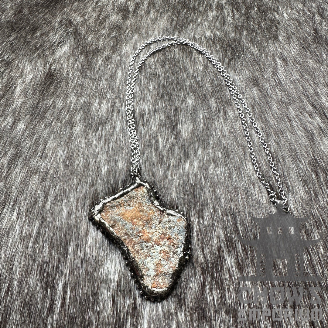 Blattförmige Halskette - LARP-Schärpe, Amulette, Accessoire - Messingfarbe