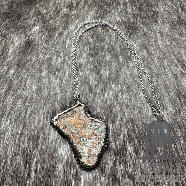 Blattförmige Halskette - LARP-Schärpe, Amulette, Accessoire - Messingfarbe