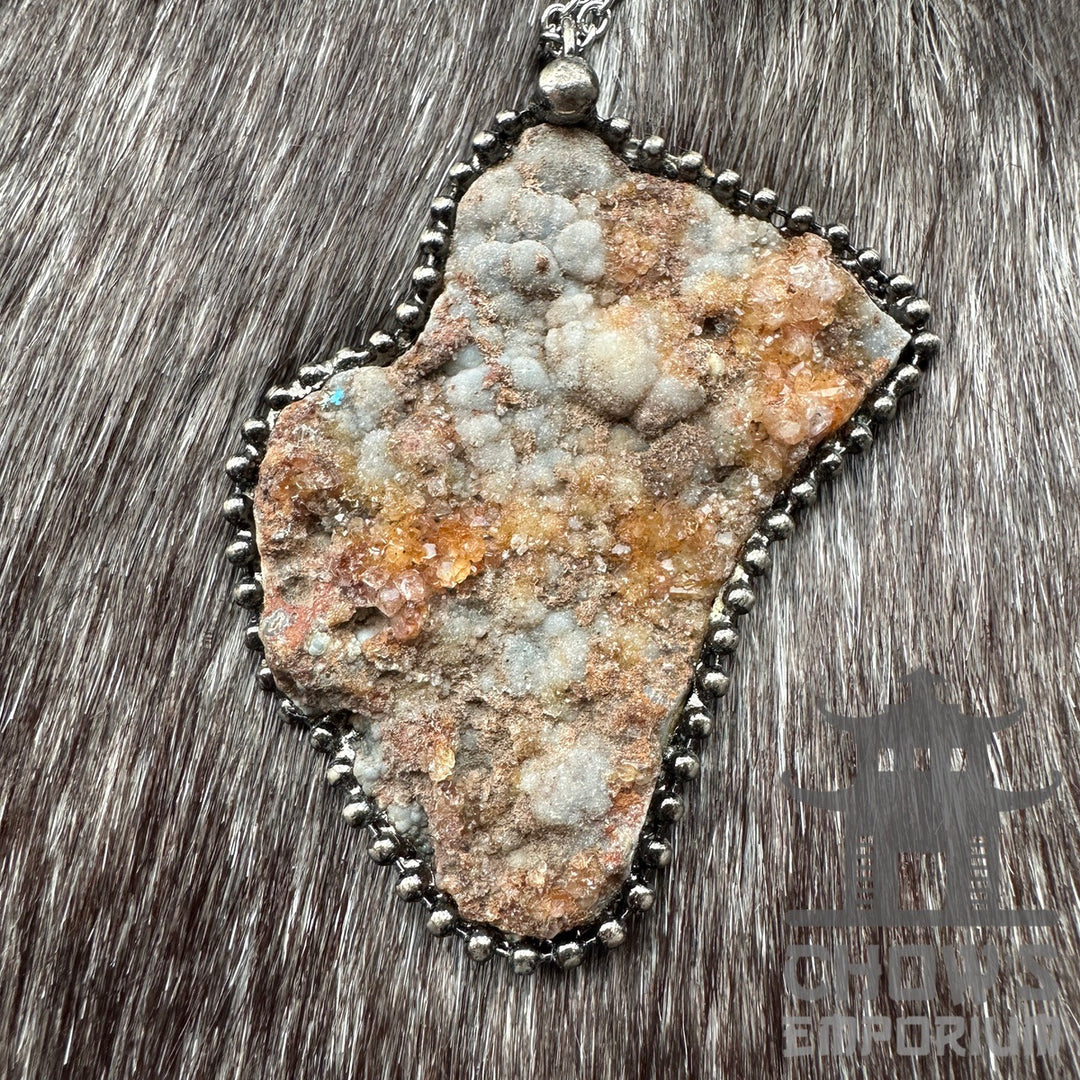 Blattförmige Halskette - LARP-Schärpe, Amulette, Accessoire - Messingfarbe