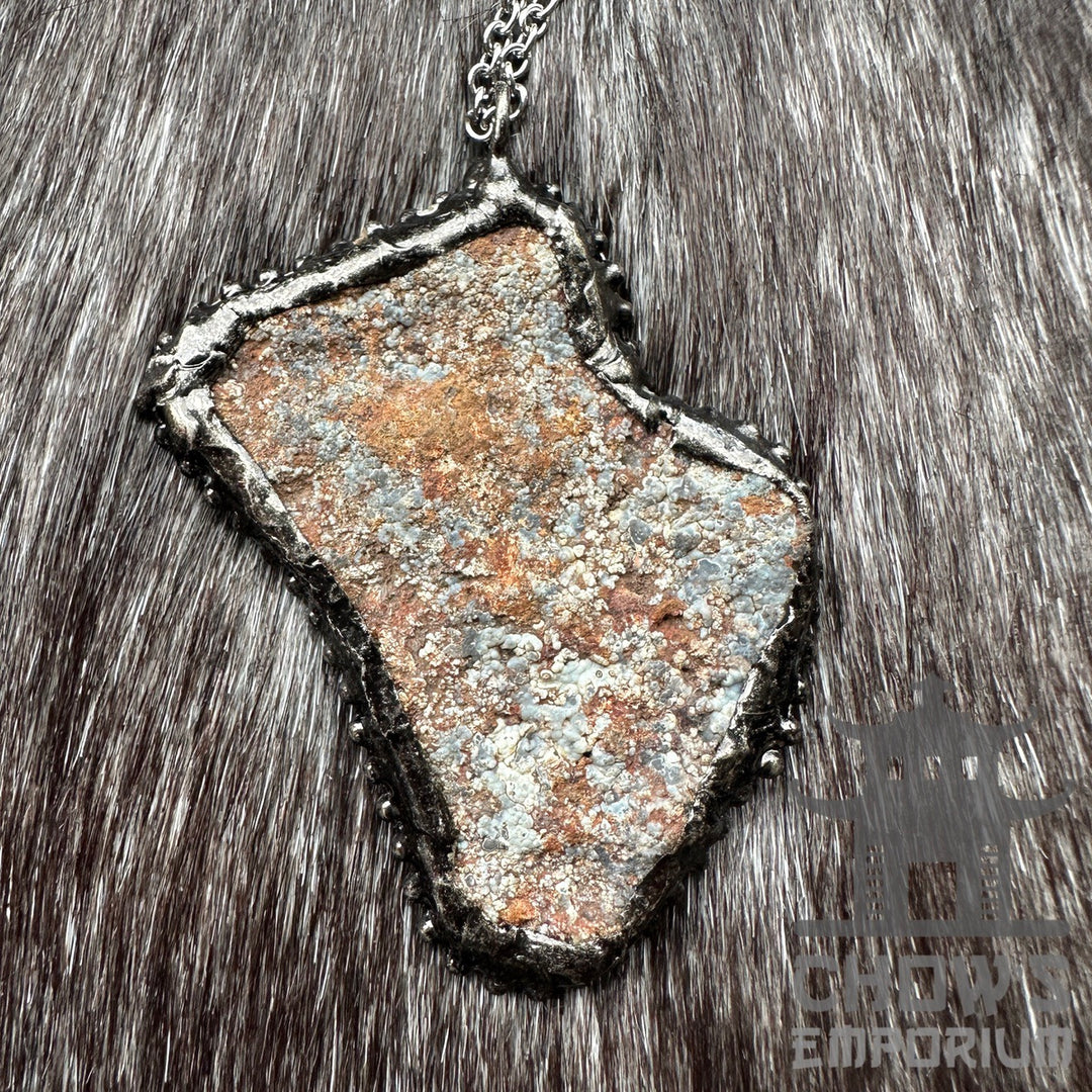 Blattförmige Halskette - LARP-Schärpe, Amulette, Accessoire - Messingfarbe