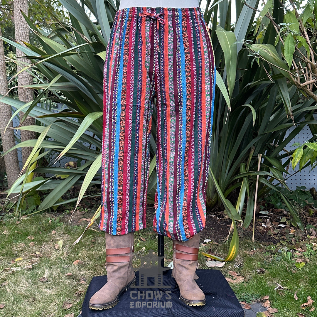 multi cotton medieval straight-leg trousers for LARP