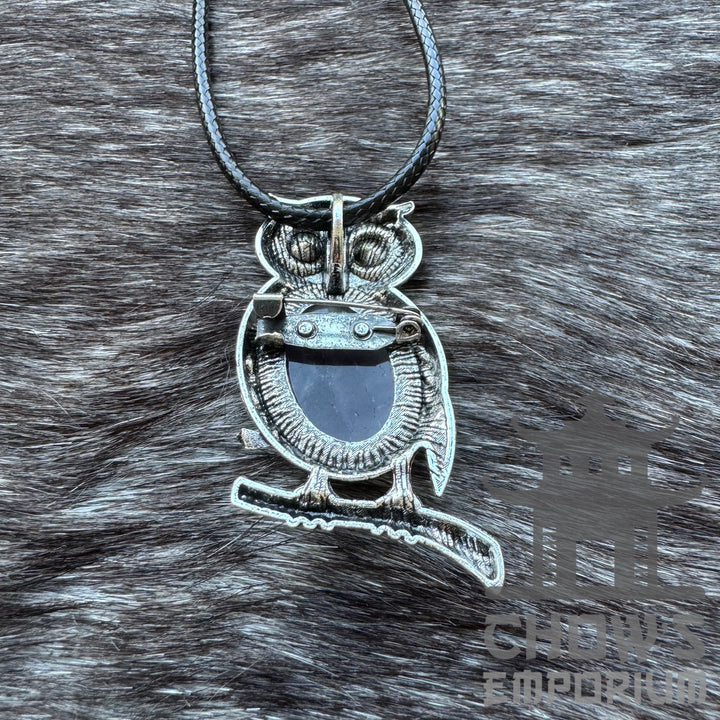 Collier de cotte de mailles LARP - Argent foncé - Collier de feuilles à 6 couches