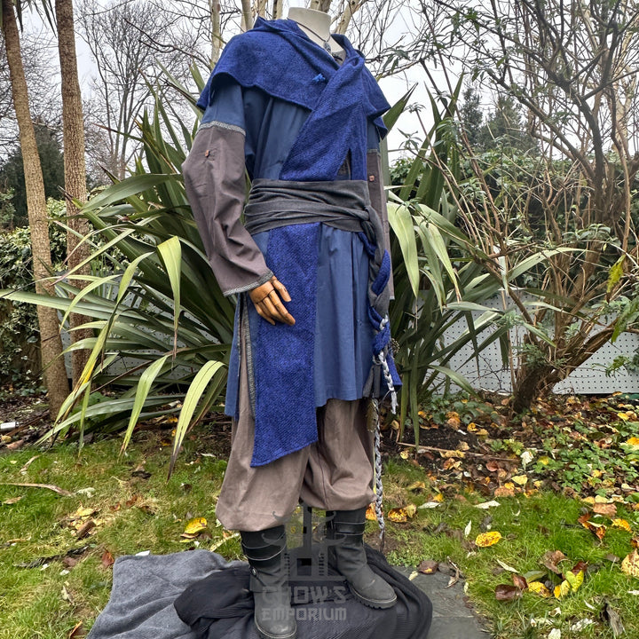 Blue Wool Scarf Hood