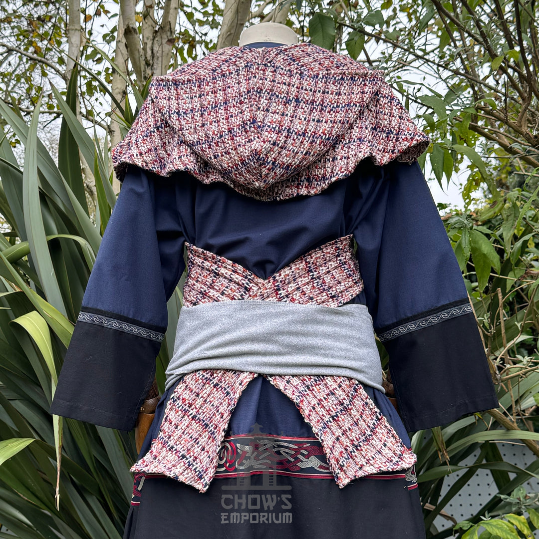 Tricolour Wool Scarf Hood