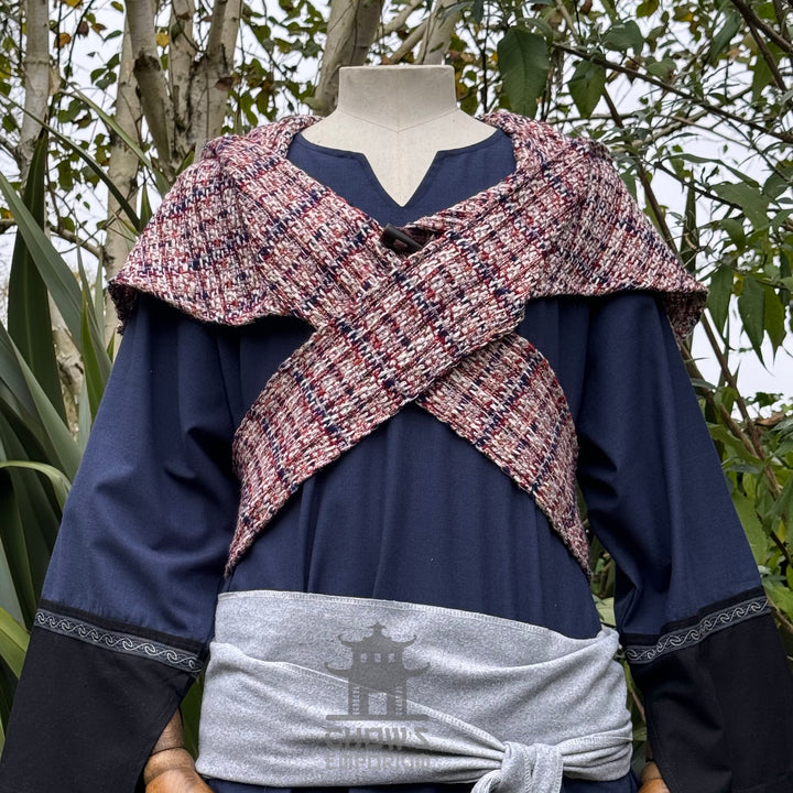 Tricolour Wool Scarf Hood