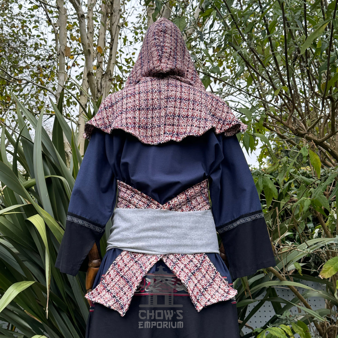 Tricolour Wool Scarf Hood