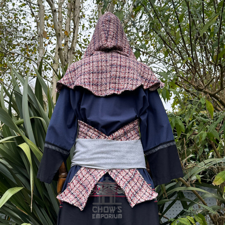 Tricolour Wool Scarf Hood