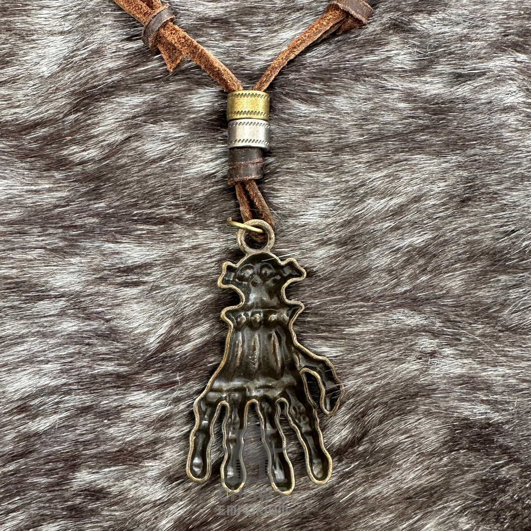 Collier en forme de feuille - Ceinture LARP, Amulettes, Accessoire - Couleur Laiton
