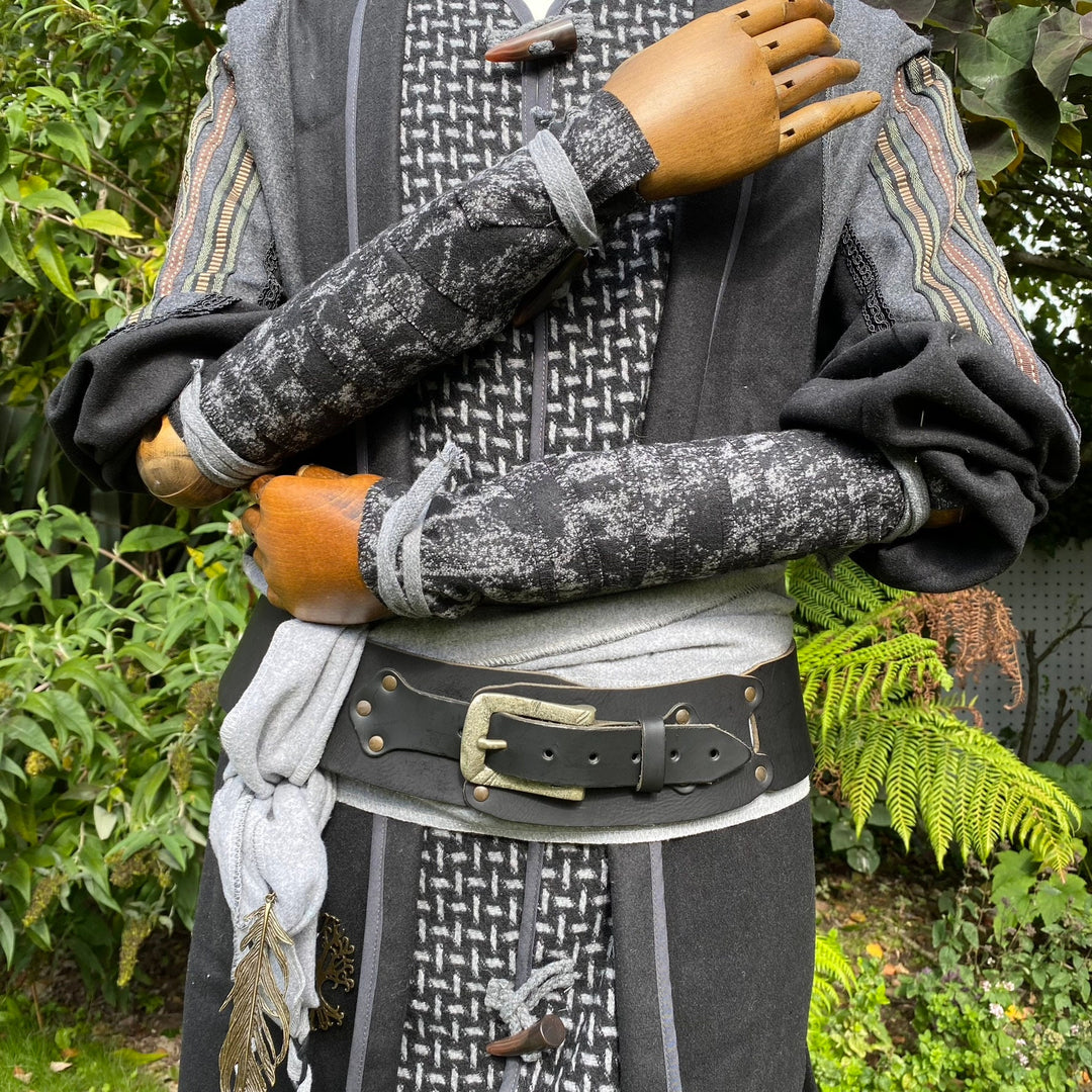 Medieval Arm Wraps - Grey & Black Wool Mixture - Gift Ideas - Chows Emporium Ltd
