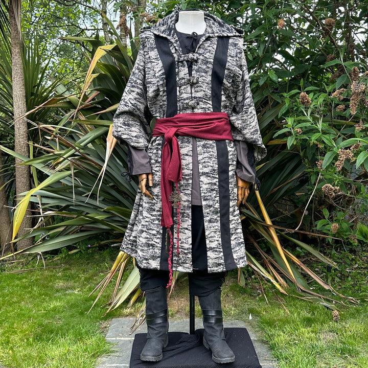 Tenue de GN Battle Mage Light - 4 pièces ; Robe à capuche, tunique, pantalon, ceinture