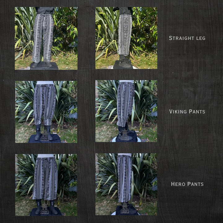 LARP Basic Outfit - 3 Pieces White & Black (Shirt, Trousers and Sash)