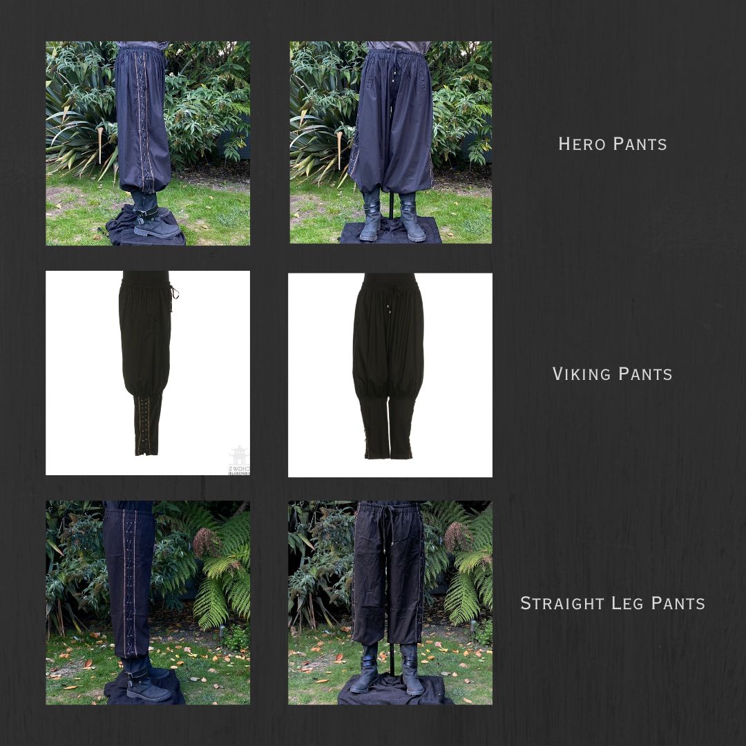 LARP Basic Outfit - 4 Pieces: Black & Red Shirt, Pants, Sash and Hood - Chows Emporium Ltd