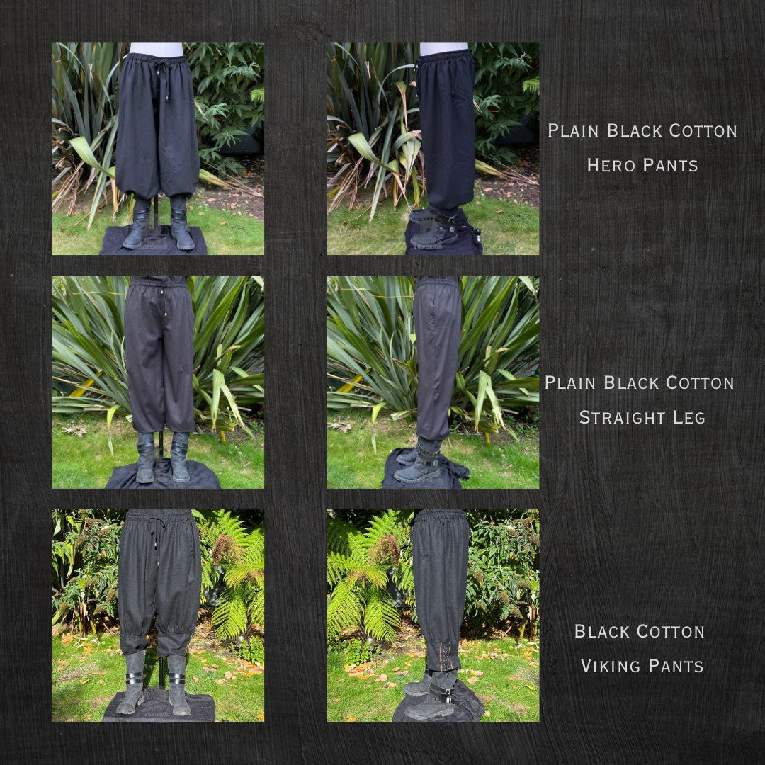 LARP Basic Outfit - 3 Piece Grey & Black (Medieval Shirt, Pants & Sash)