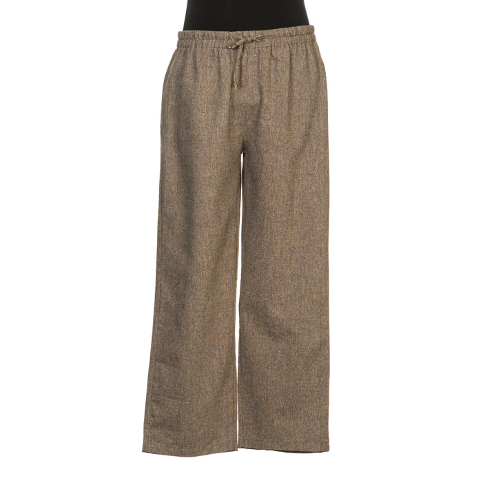 Medieval Straight Leg Pants - Brown Wool Trousers - Chows Emporium Ltd