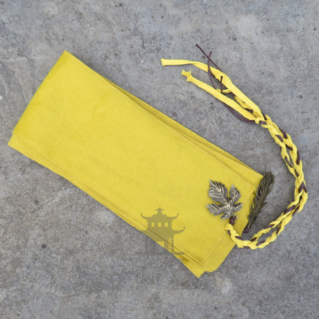 Ochre Wool Decorated Sash