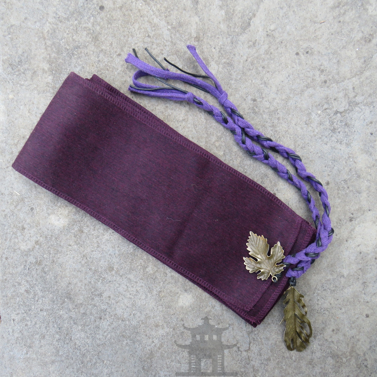 LARP Basic Outfit - 3 pieces Grey & Purple (Tunic, Hood, Sash)