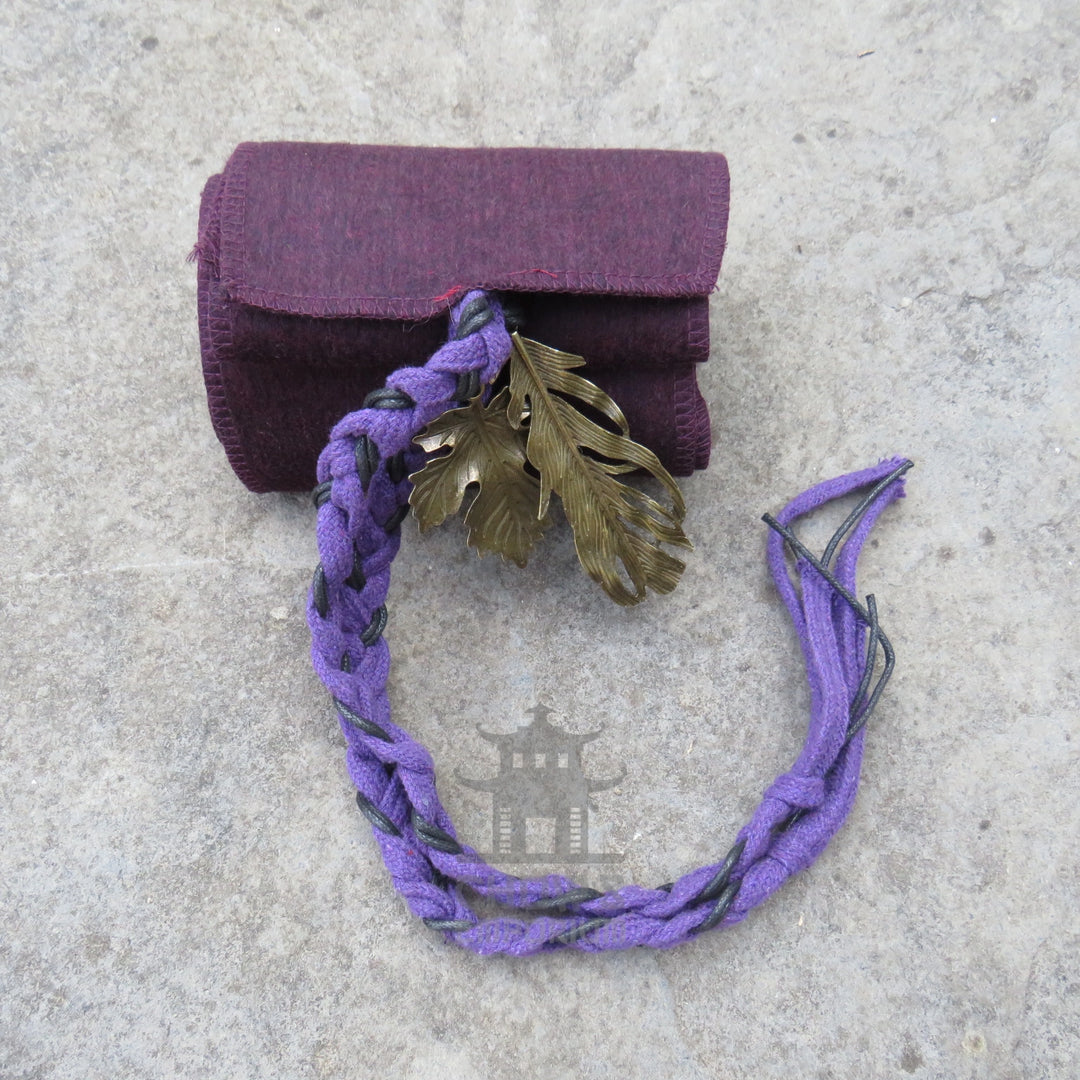 Purple Wool Decorated Sash