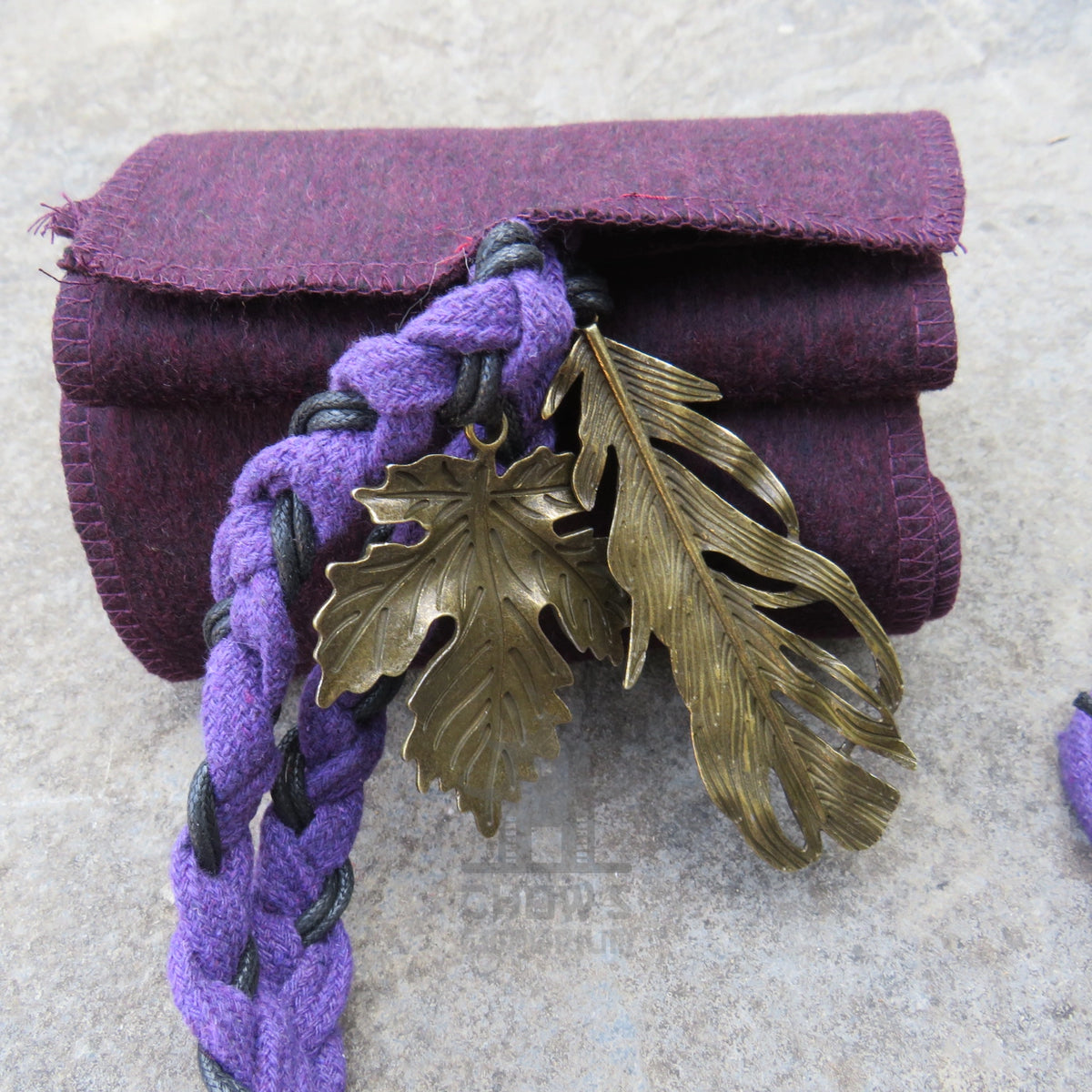 Purple Wool Decorated Sash