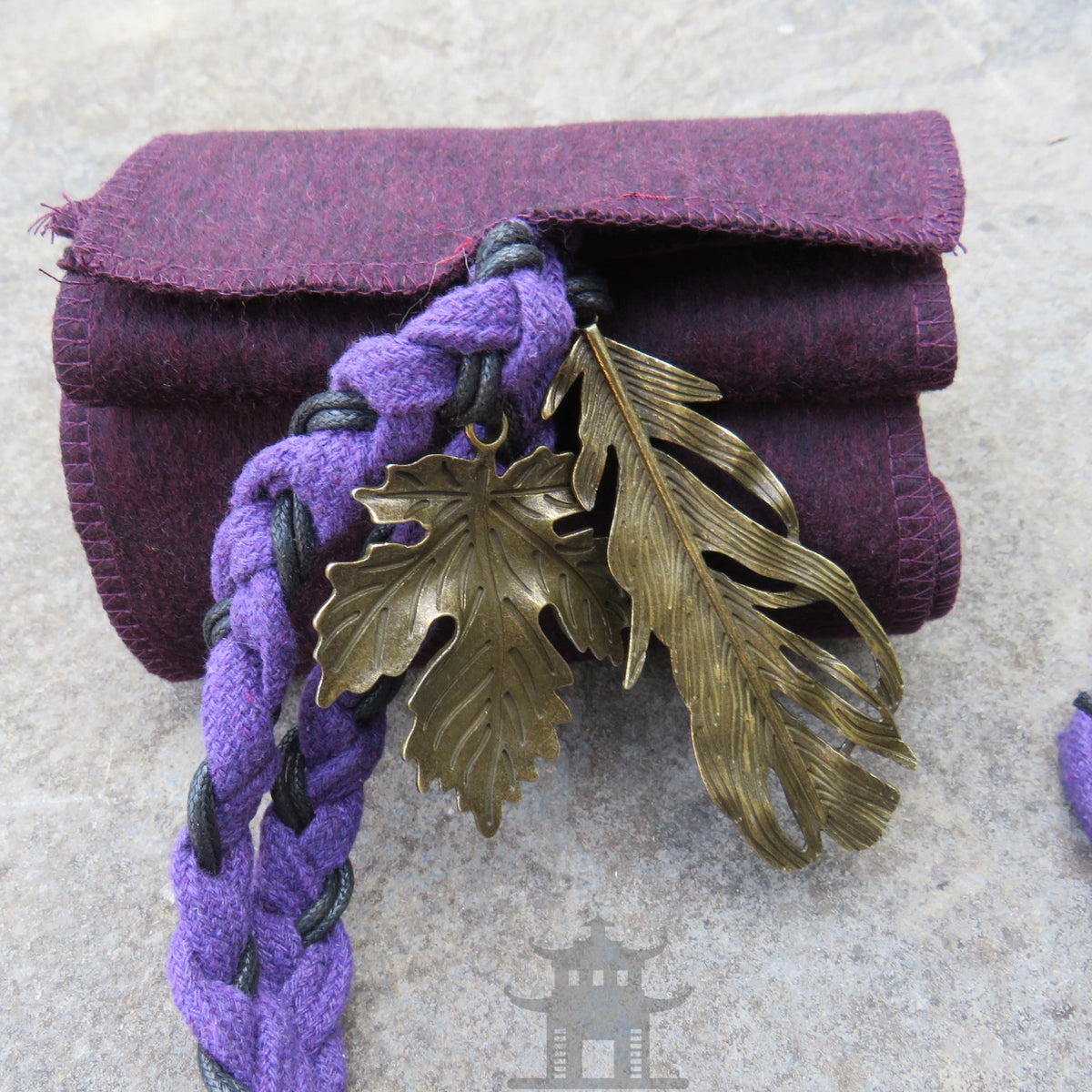 LARP Basic Outfit - 3 pieces Grey & Purple (Tunic, Hood, Sash)