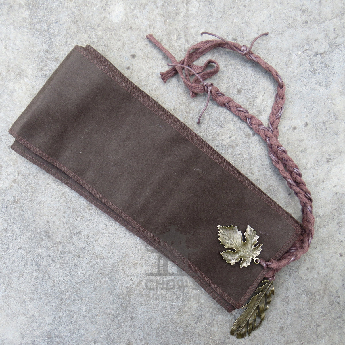 Brown Wool Decorated Sash
