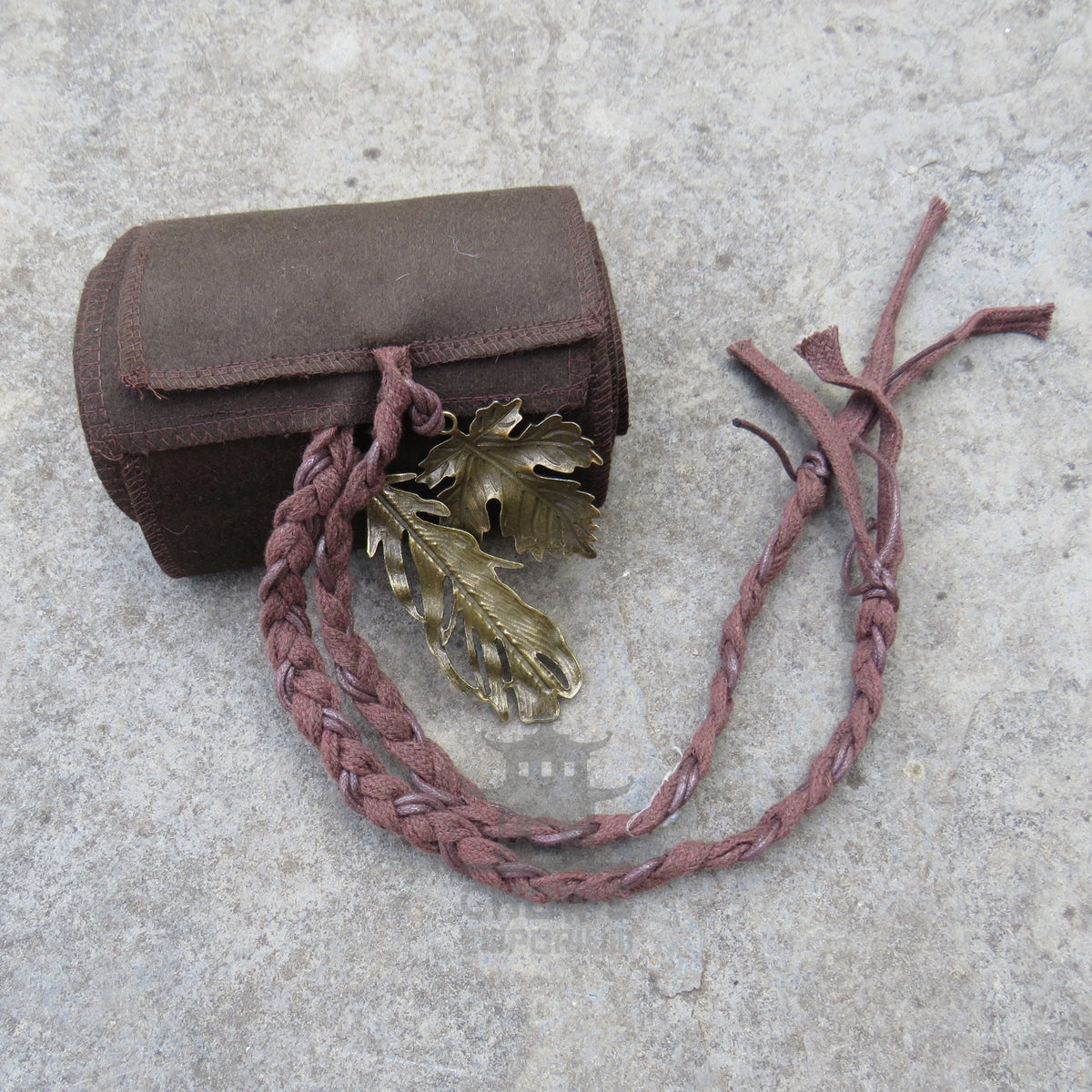 Brown Wool Decorated Sash