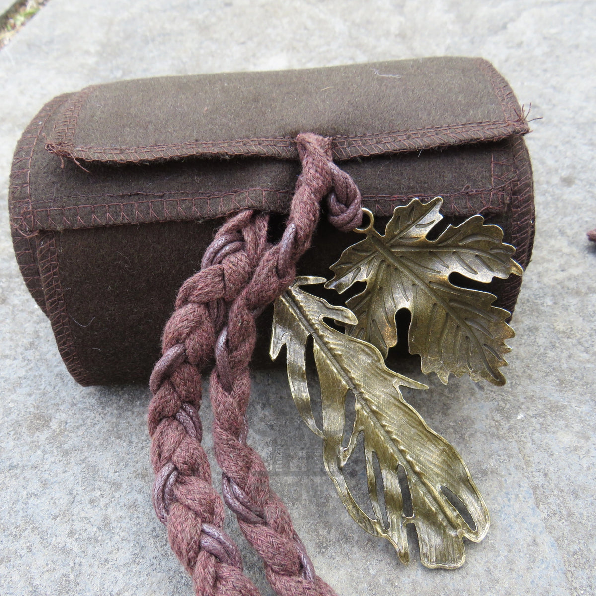 Brown Wool Decorated Sash