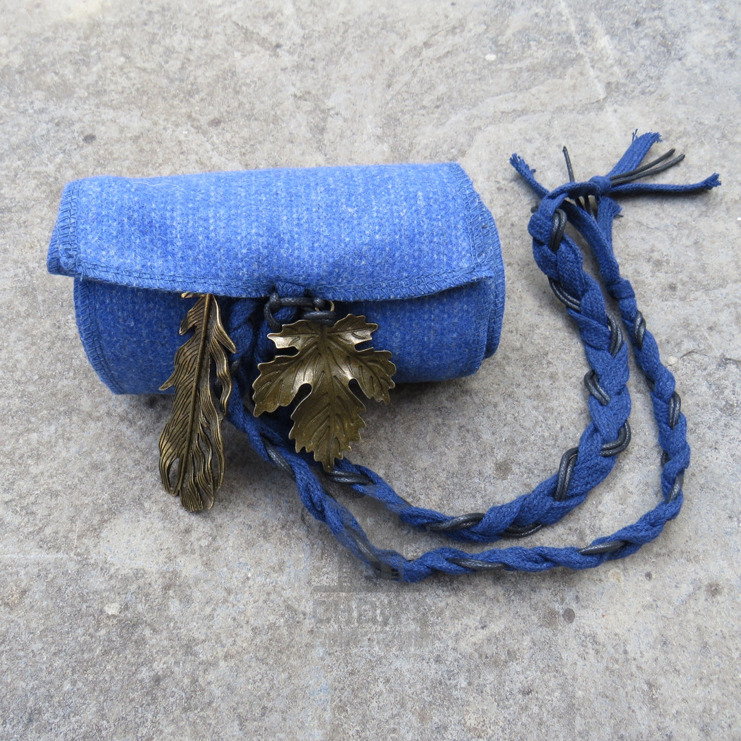 Blue Wool Decorated Sash