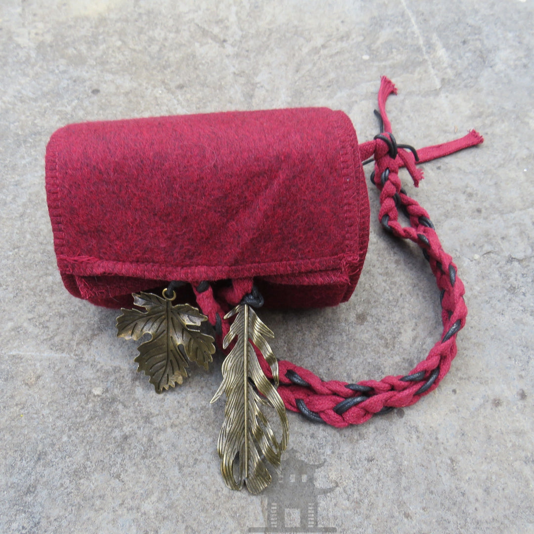 Red Wool Decorated Sash