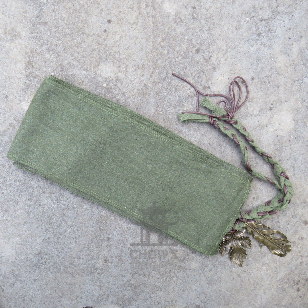 Green Wool Decorated Sash