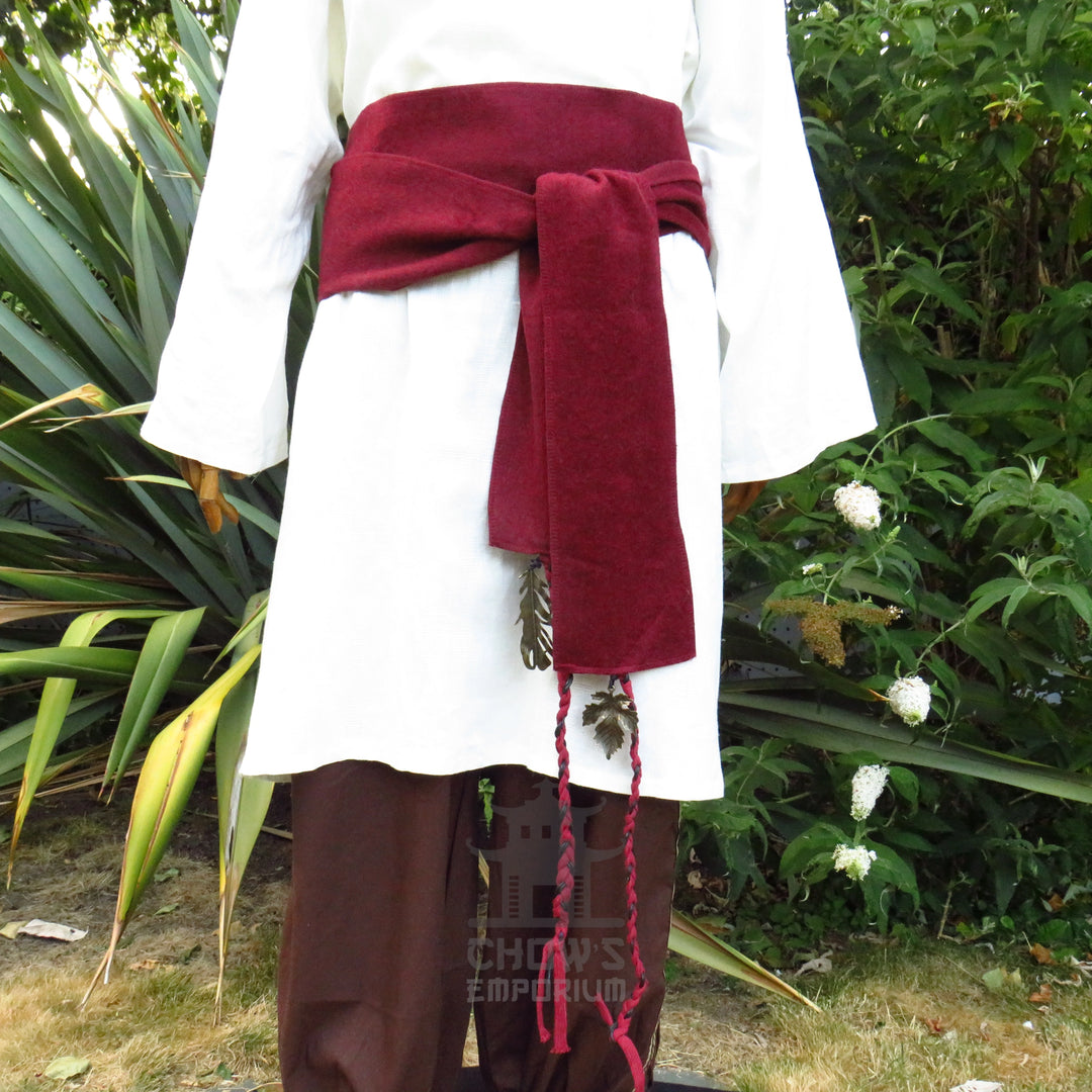 Red Wool Decorated Sash