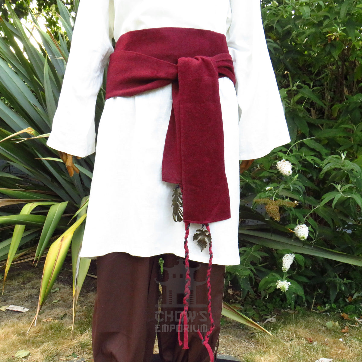 Red Wool Decorated Sash