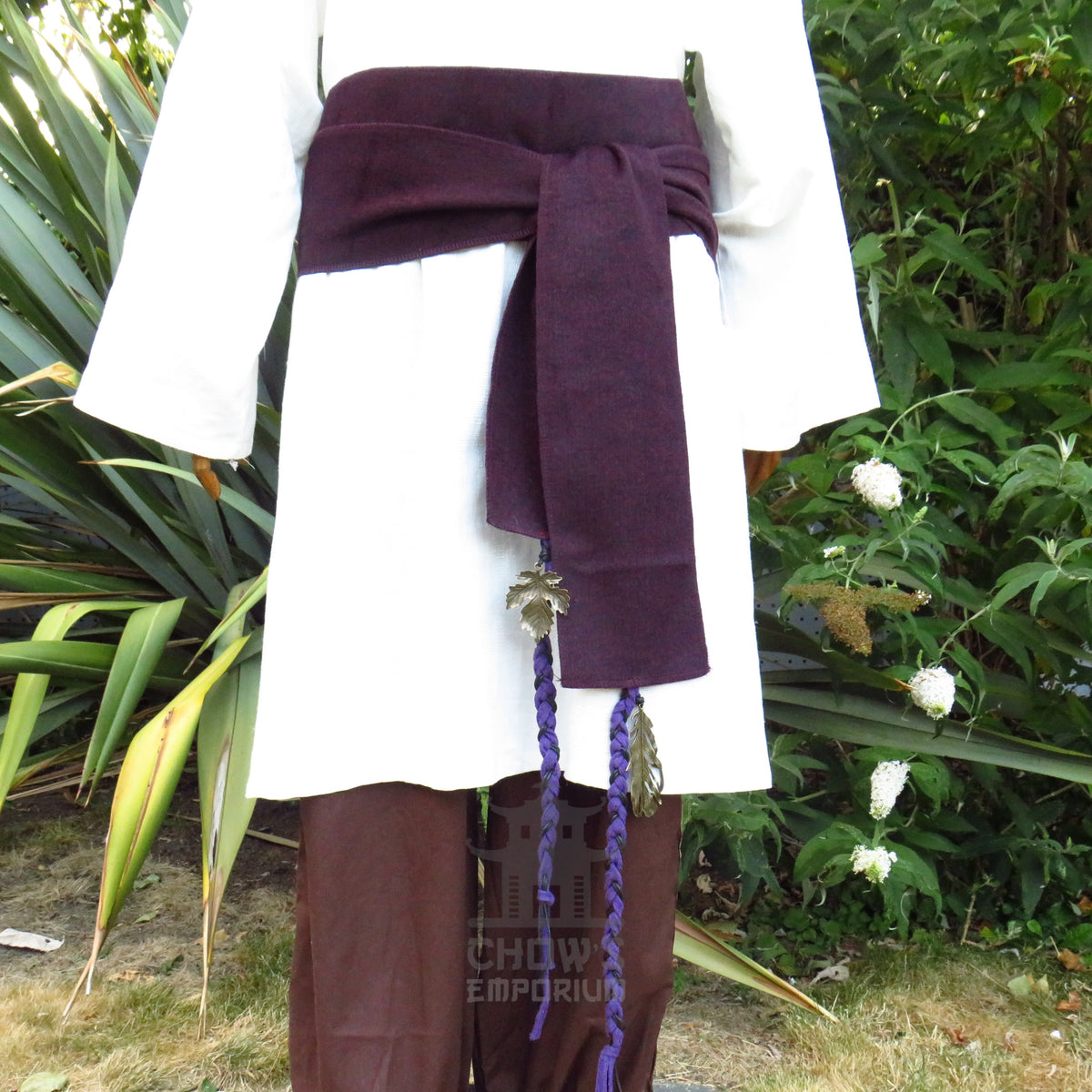 Purple Wool Decorated Sash