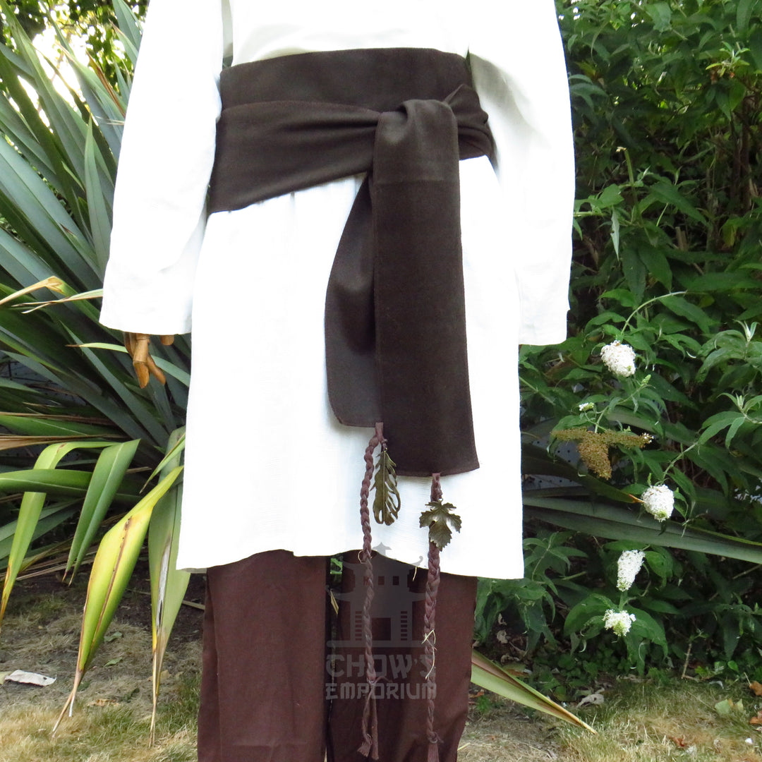 Brown Wool Decorated Sash