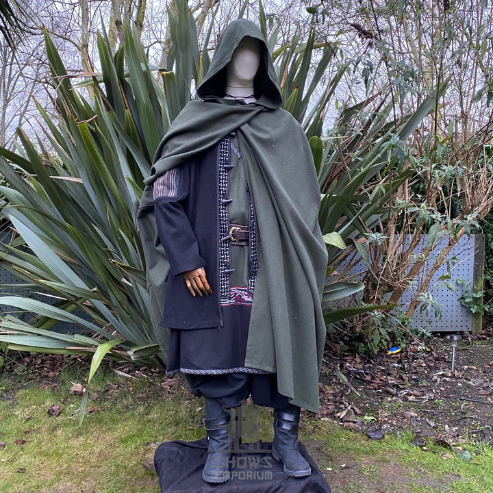Viking Ranger LARP Outfit - 6 pieces (Cloak, Jacket, Tunic, Trousers, Belt and Sash)