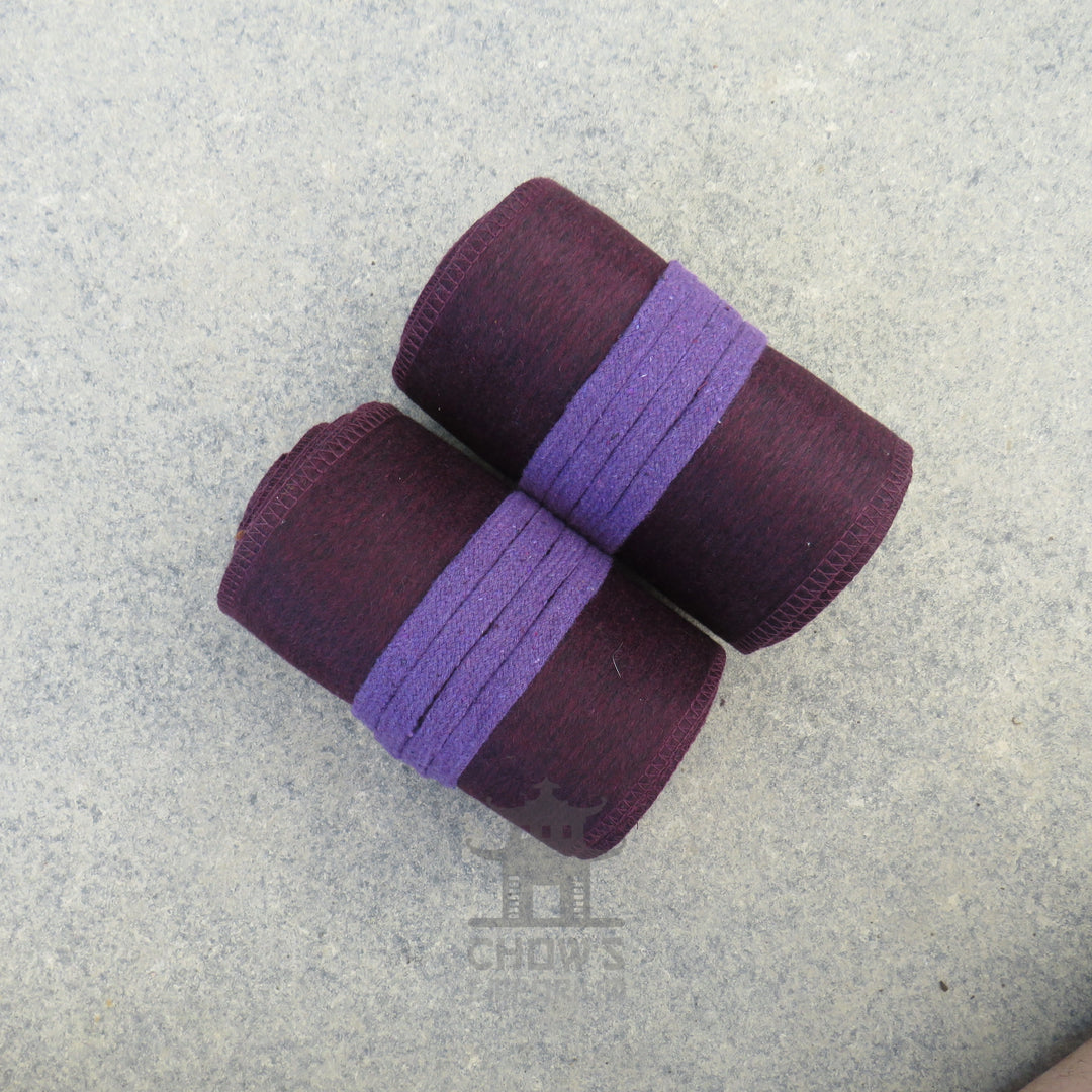 Purple Wool Leg Wraps