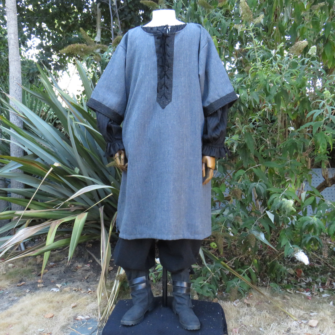 The Ashen Huntsman LARP Outfit - 4+ pieces (Robe, Waistcoat, Vambraces, Sash)