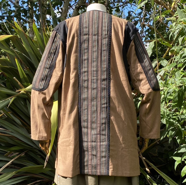 Dwarf Lord LARP Outfit - 4 Pieces; Waistcoat, Brown Jacket, Hood, Sash - Chows Emporium Ltd