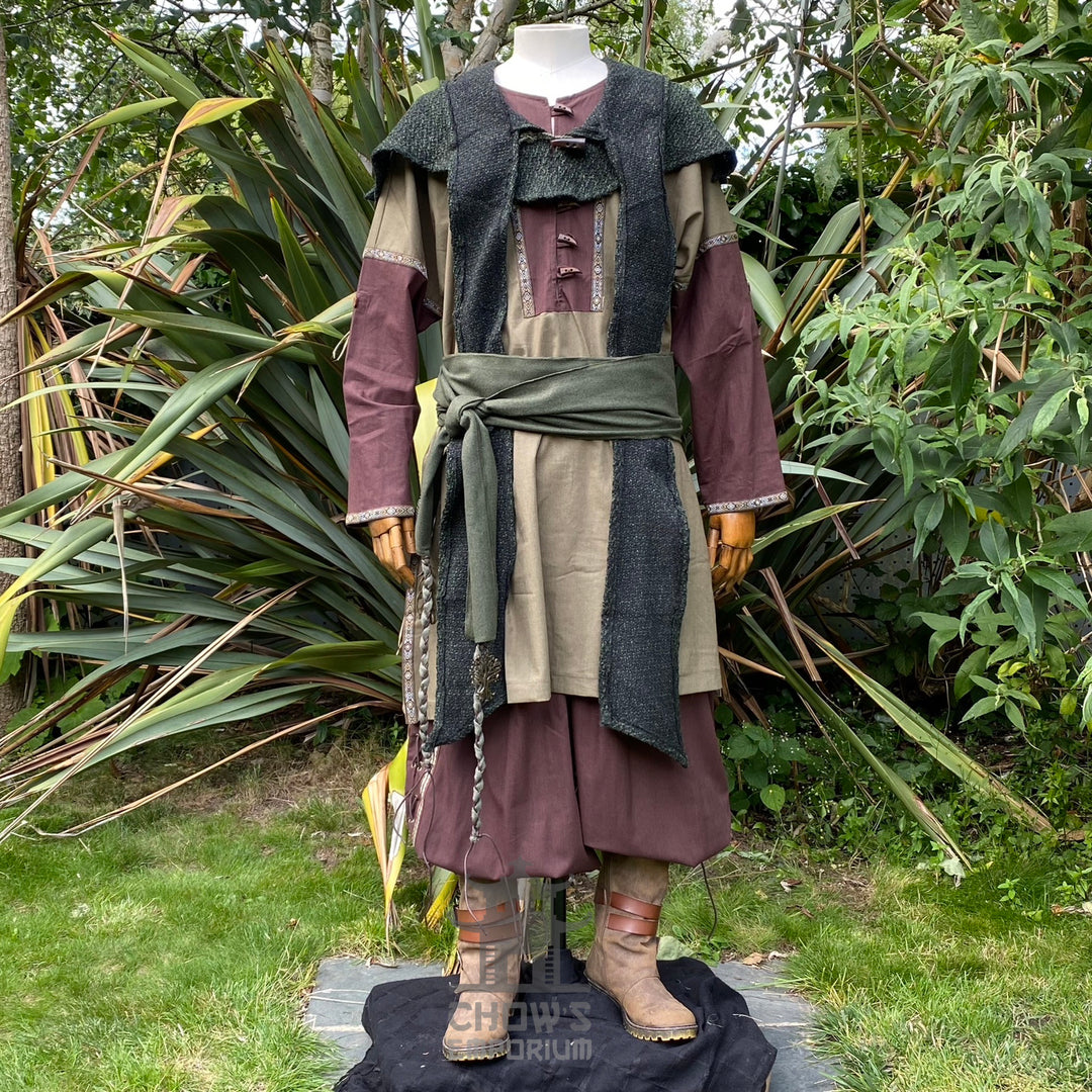 Green Wool Scarf Hood