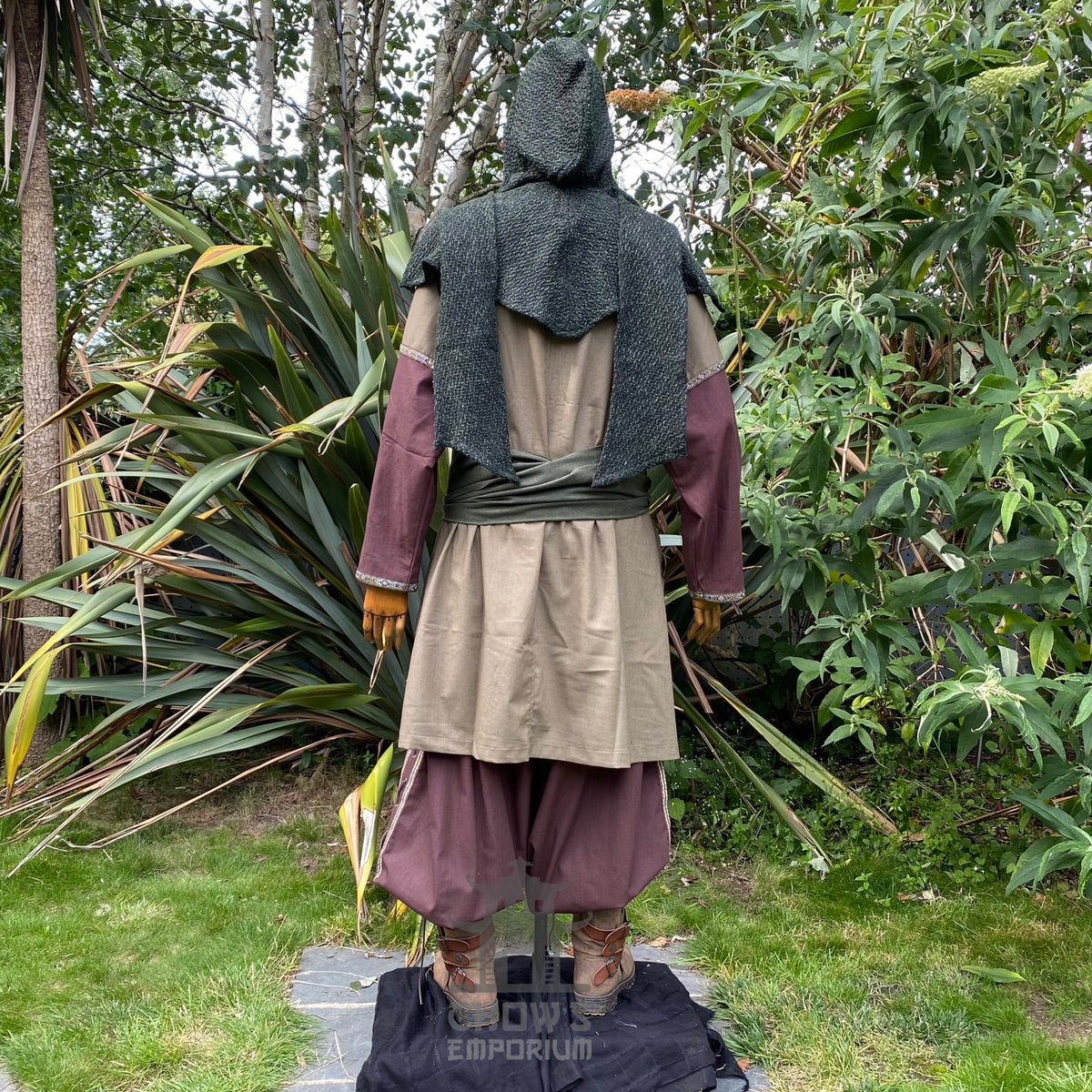 Green Wool Scarf Hood
