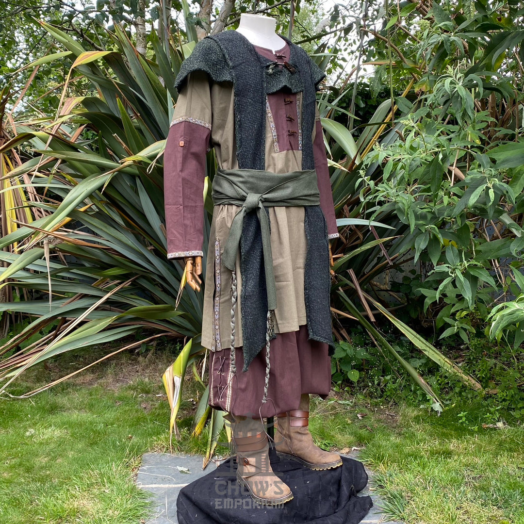 Green Wool Scarf Hood