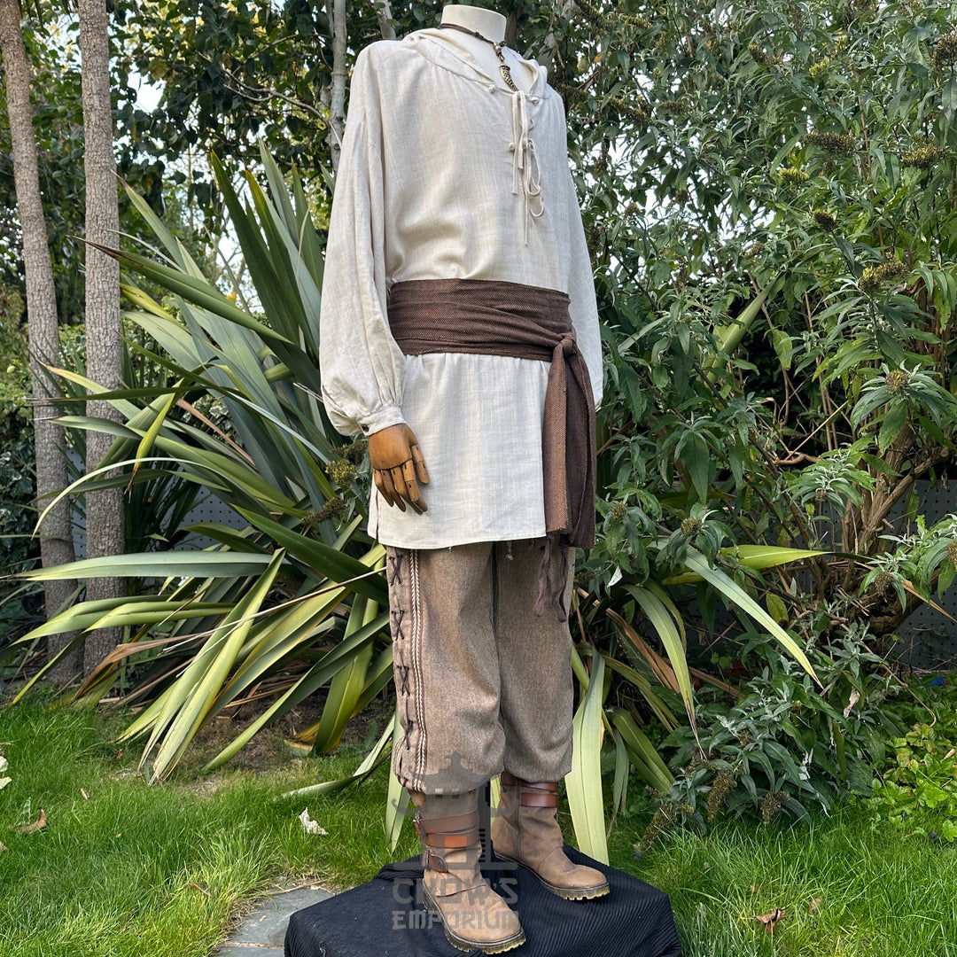 LARP Basic Outfit - 3 Piece Natural Outfit (Shirt, Pants & Sash)