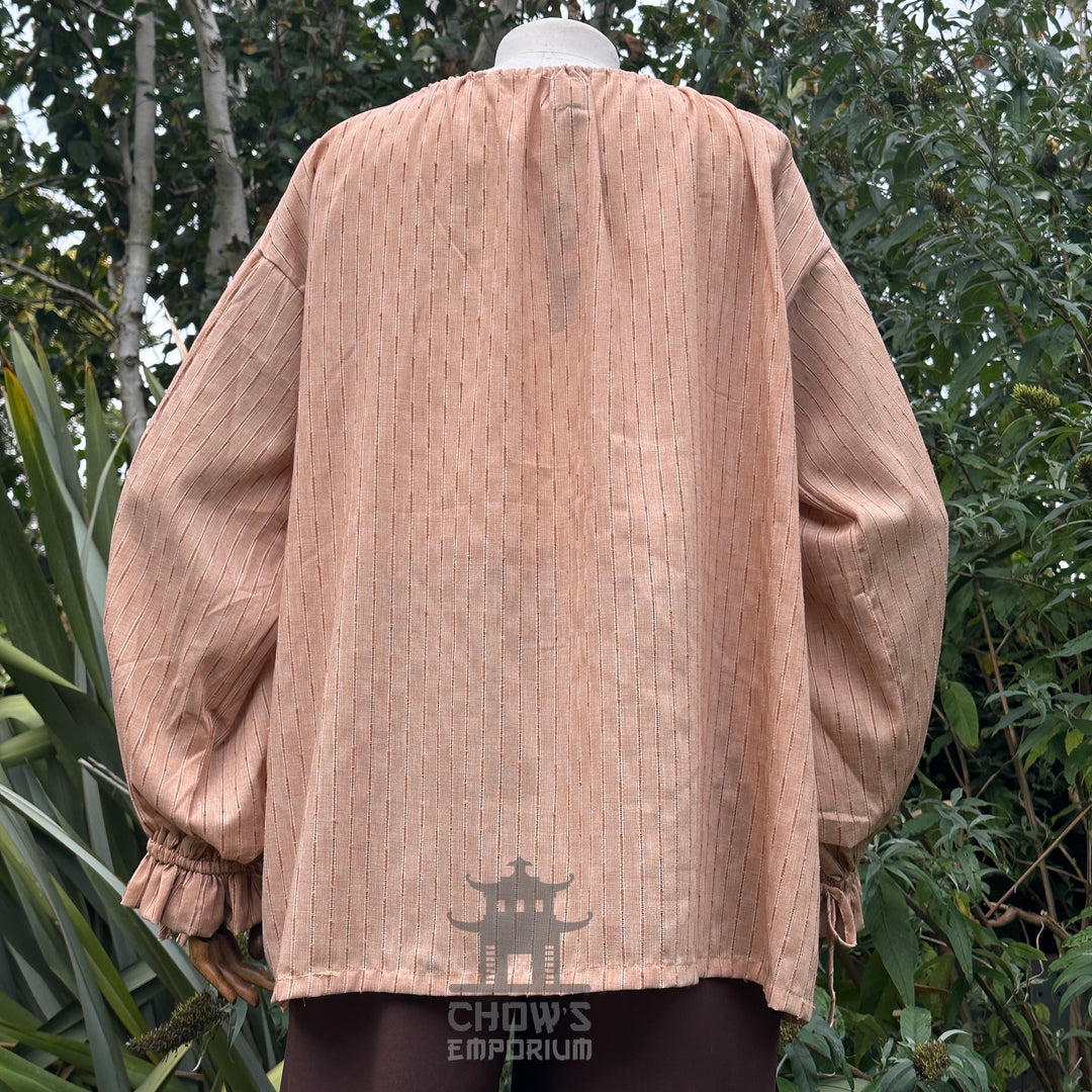 Medieval Shirt Round Neck in Tan Cotton