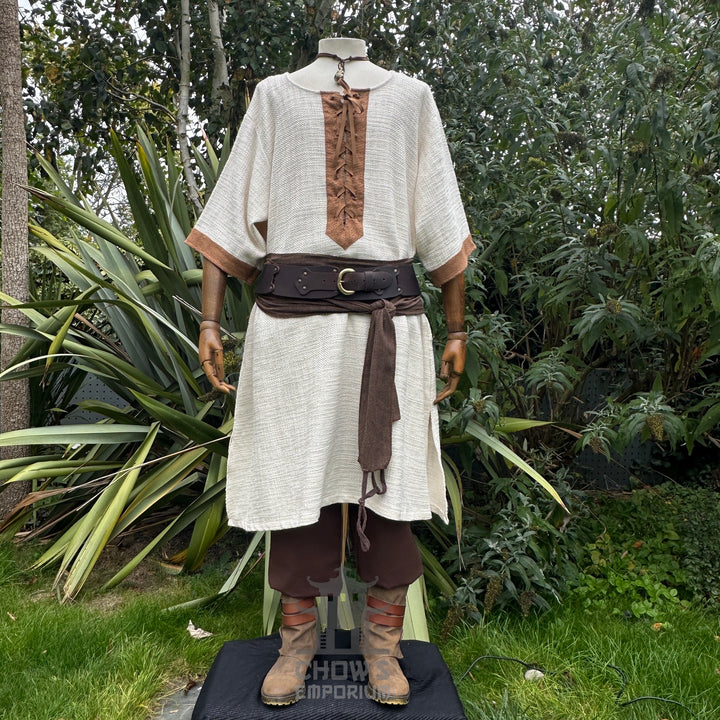 Basic Outfit - 3 Pieces (Woven Tunic, Pants, Sash)