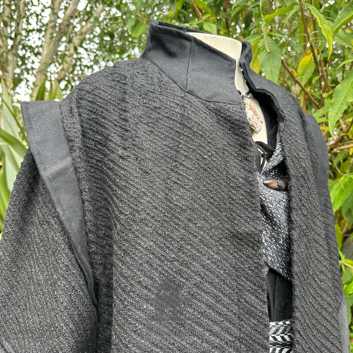 Midnight Watcher LARP Outfit - 3+ pieces (Robe, Ornate Hood and Sash)